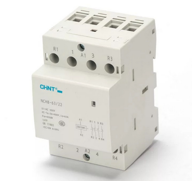 Khởi động từ contactor Chint 63A 2NO-2NC, ats, cầu dao đảo chiều tự động