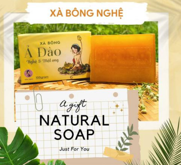 Xà bông tắm nghệ mật ong ả đào 100 gr