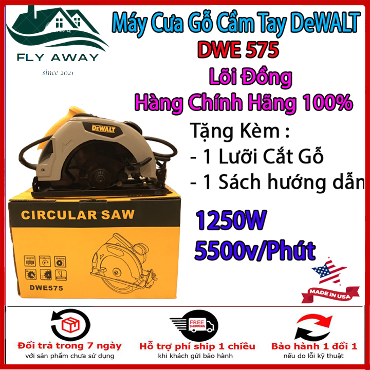 Máy cắt gỗ , máy cưa mini , cưa điện , cưa đĩa , máy cắt gỗ đa năng , máy cắt dewalt dwe575 công suất lớn 1250w. bảo hành 12 tháng.