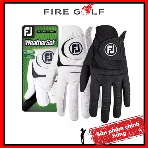 Găng tay golf nữ FOOTJOY WEATHERSOF dệt từ sợi microfiber nâng cao độ bền và độ bám dính