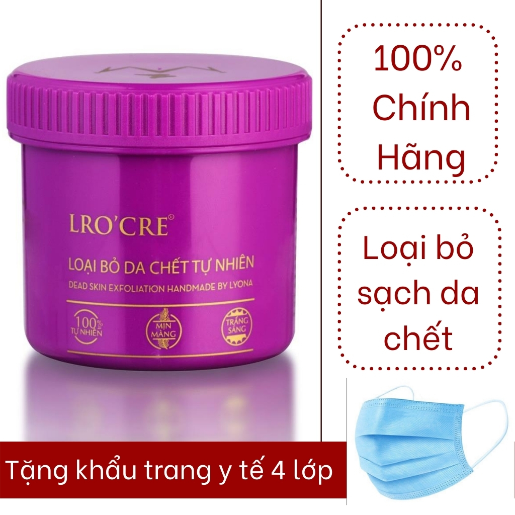 Tẩy tế bào chết lro'cre body trắng da và da mặt 100% thiên nhiên