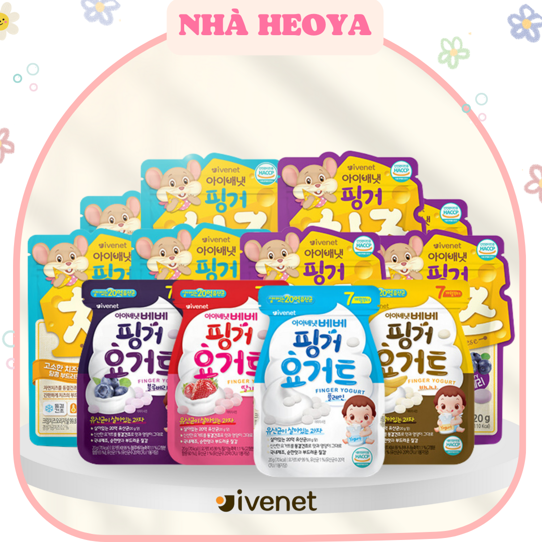 SỮA CHUA - PHÔ MAI KHÔ HOA QUẢ SẤY LẠNH IVENET 20GR
