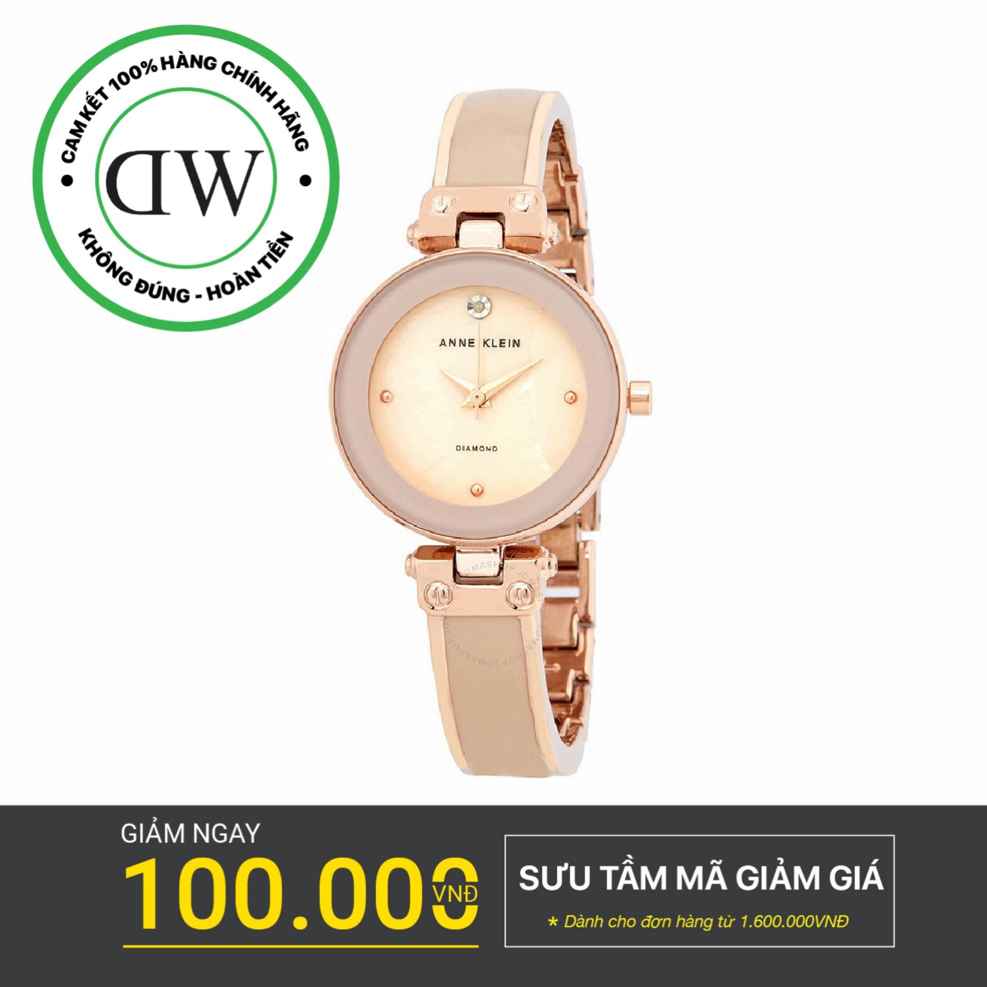 Đồng hồ nữ dây kim loại anne klein 1980bmrg 34mm - vàng hồng