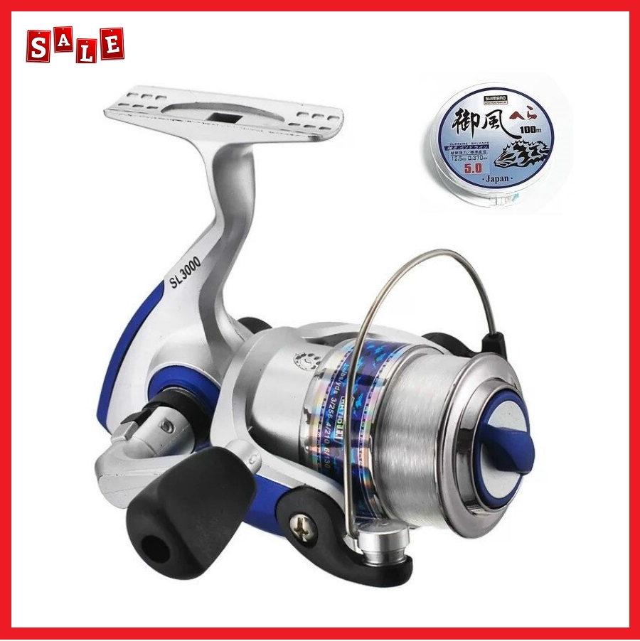 Máy câu cá - Máy 4000 - tặng kèm 1 hộp cước simano 100m MCH1