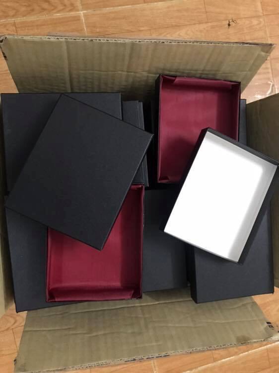 [HCM][Giá Sỉ​] Hộp đựng ví nam - Hộp đựng bóp nam - Hộp âm dương giấy decan trong lót vải