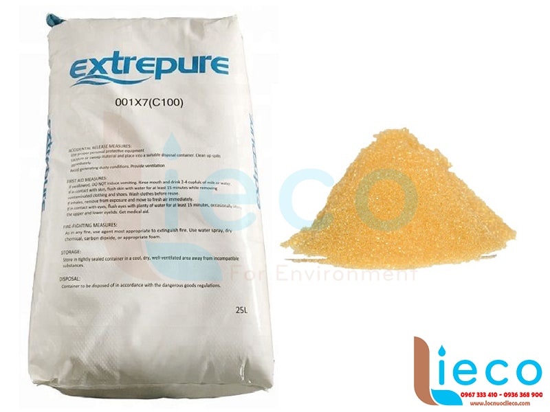 Bao hạt nhựa cation c100 extrepure làm mềm nước - trung quốc 25 lít