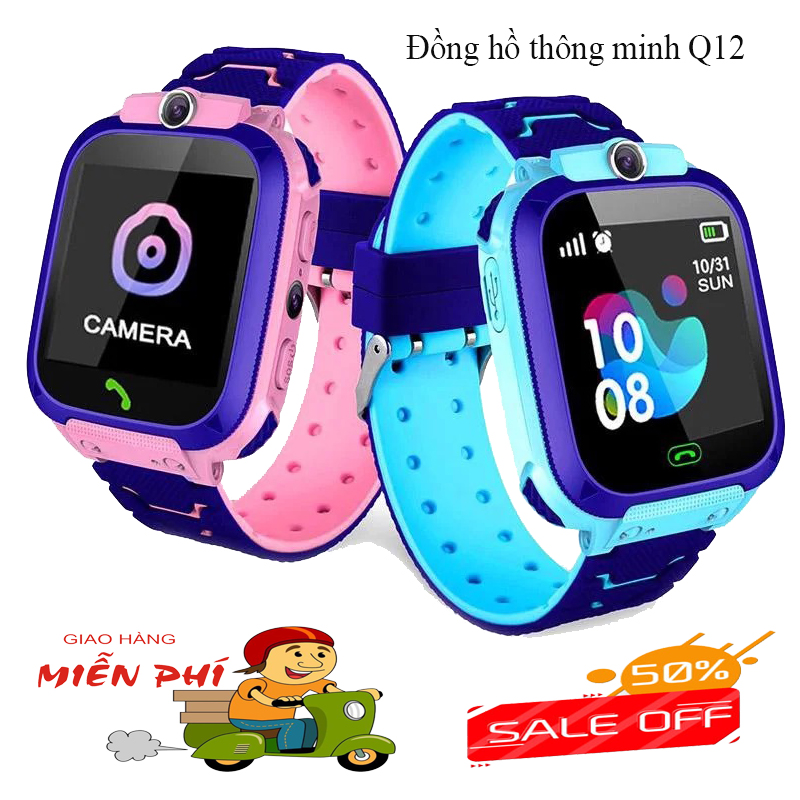 [THIẾT BỊ THÔNG MINH] Đồng Hồ Đinh Vi Trẻ Em, Đồng Hồ Đinh Vi Q12, Đồng Hồ Thông Minh Điện Thoại Camera Cảm Ứng Trò Chơi Báo Động Chống Mất Cho Trẻ Em Trẻ Em.