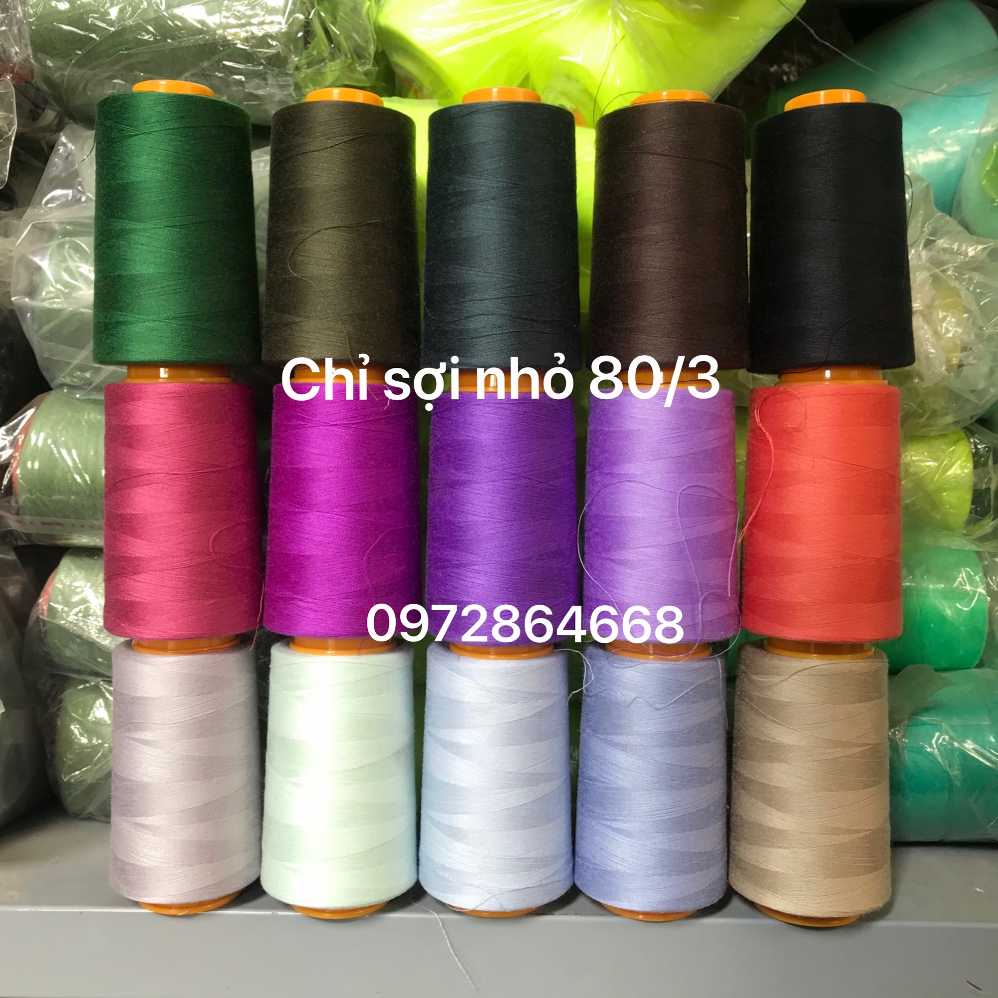 Set chỉ sợi nhỏ may áo dài