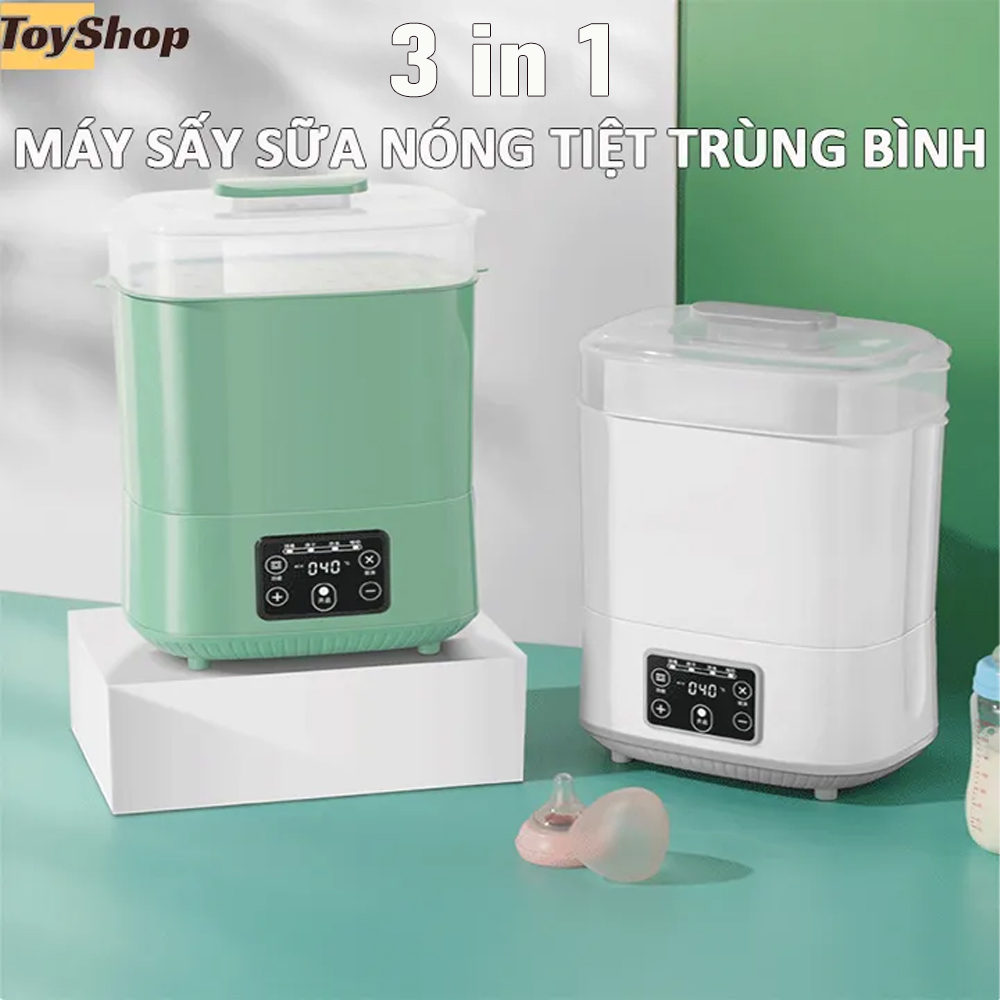 Máy Hâm Sữa Cầm Tay Thông Minh 3 Trong 1 Cao Cấp Tích Hợp Máy Tiệt Trùng Sấy Khô Bình Sữa Tia Đa Năng Hâm Thức Ăn Giữ Nhiệt Bình Đun Nước Pha Sữa