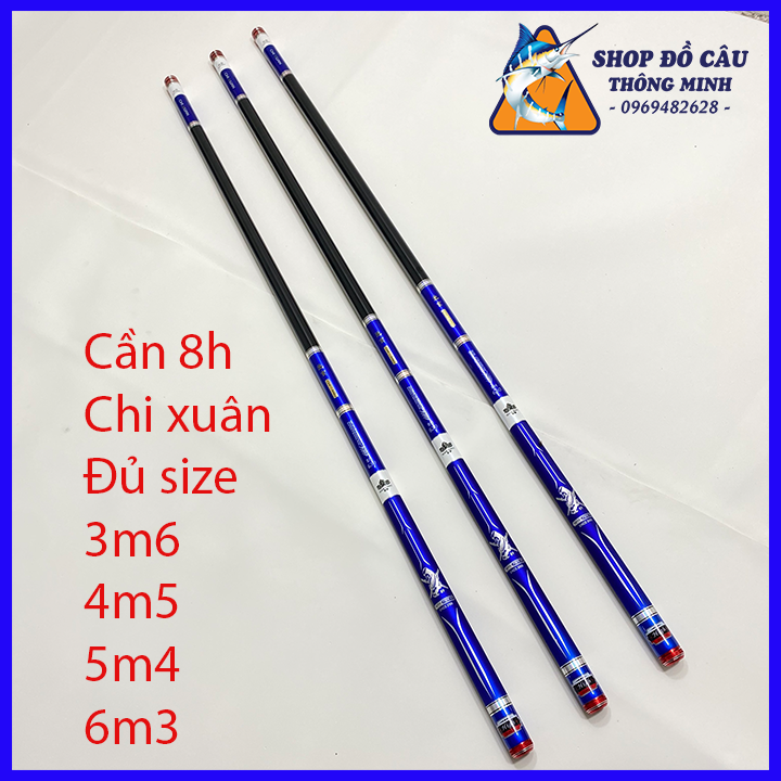 Cần Câu Tay HanDing Chi Xuân 8h, Độ Cứng 8h, Siêu Bạo Lực, Đủ Kích Cỡ 3m6, 4m5, 5m4, 6m3, CD04 ( Shop Đồ Câu THông Minh )