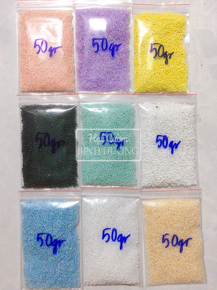 {HÀNG ĐẸP} 6000 HẠT TẤM ĐỤC BÓNG, MÀU SẮC ĐẸP, GÓI KHOẢNG 50GR 2MM