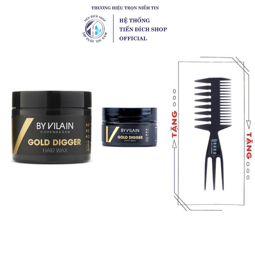 Sáp vuốt tóc By Vilain Gold Digger 30ml / 65ml cao cấp Đan Mạch + Lược tạo kiểu Texture