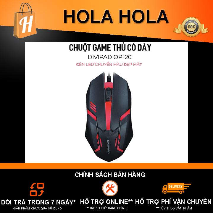 Chuột game thủ có dây divipad op-20 led