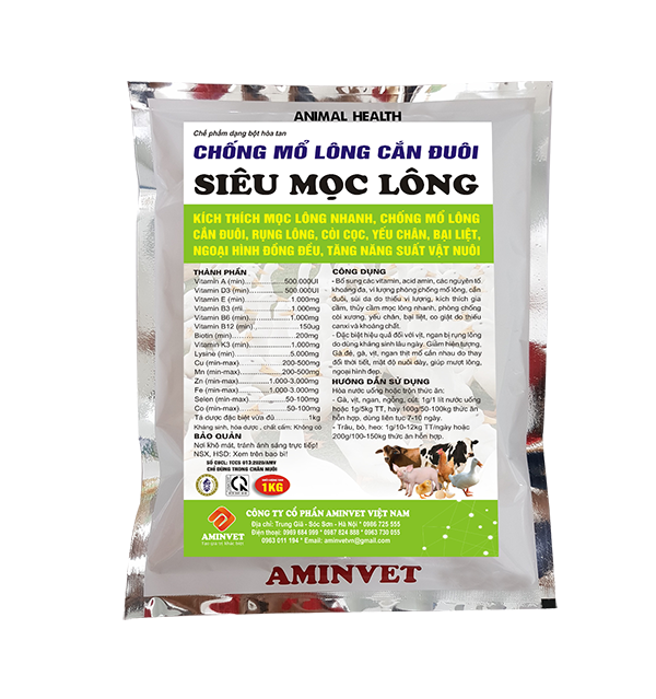 Siêu mọc lông kích thích mọc lông, chống mổ lông, cắn đuôi