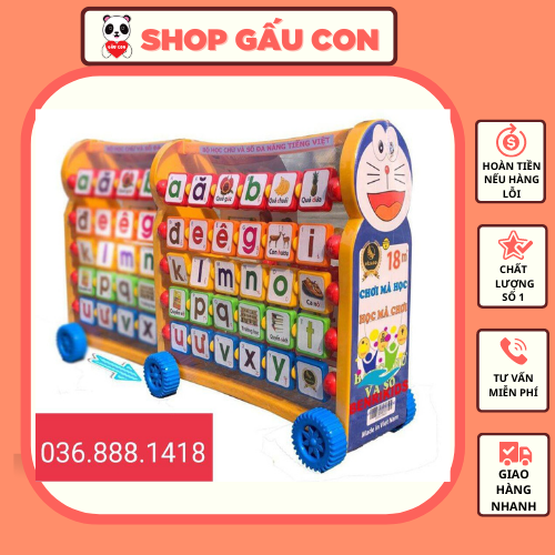 🔠🔠🔠đồ chơi bảng học chữ cái, chữ số đa năng doraemon hàng việt nam, xe đẩy đa năng