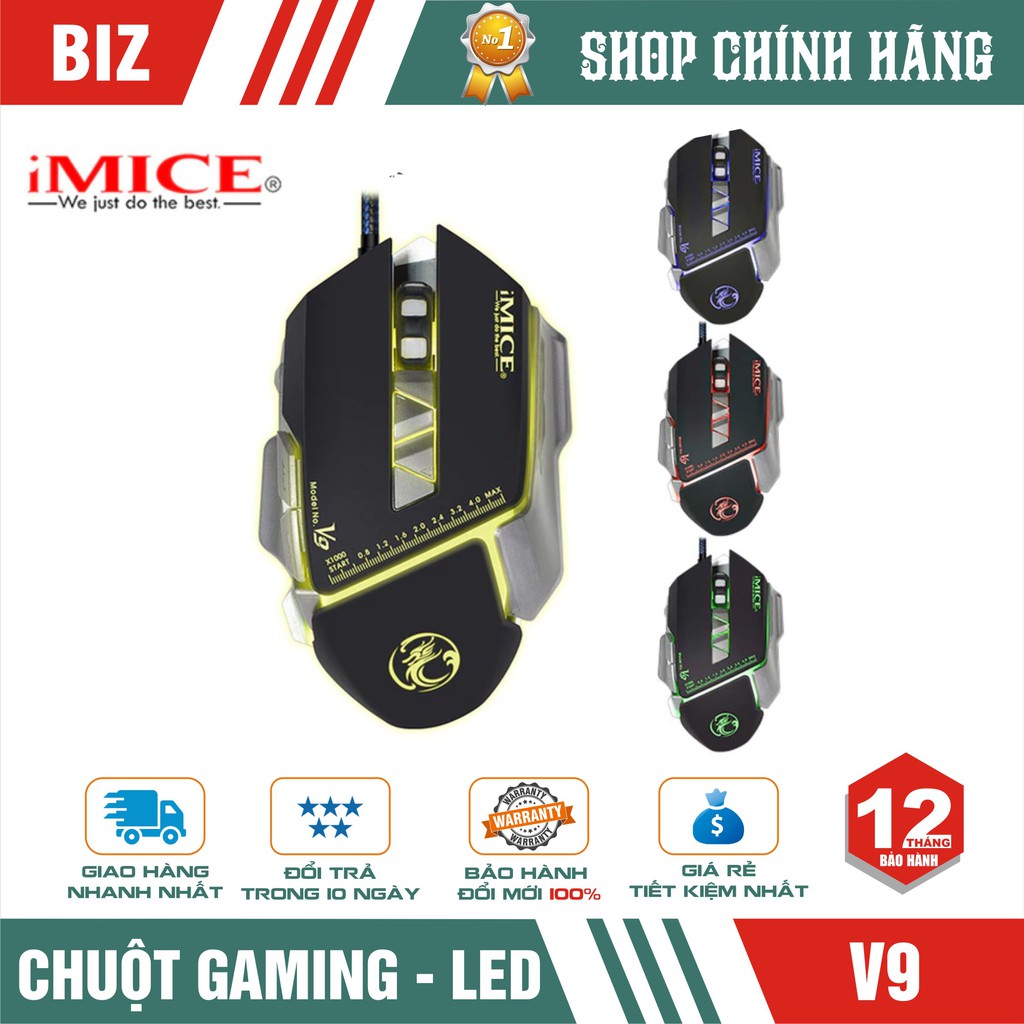 Chuột Gaming Có Dây Imice V9 (Best Choice Of Gamers) – Led Đổi Màu – Độ Nhạy Max 3200 Dpi
