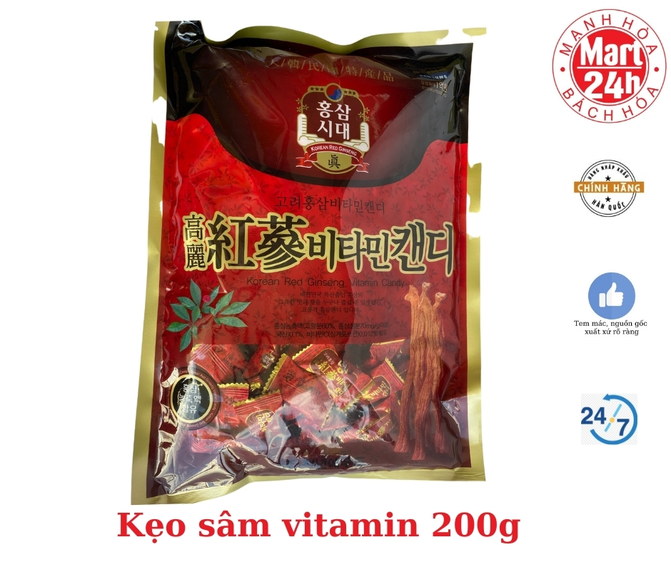 Kẹo sâm vitamin Hàn Quốc 200g