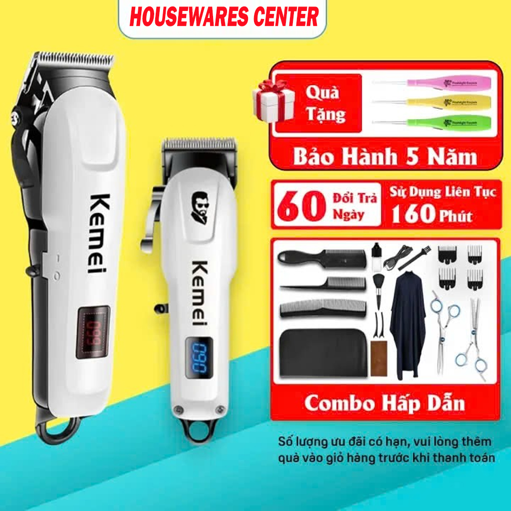 [Hàng Tốt - Bảo Hành 5 năm] Tông Đơ Cắt Tóc Loại Tốt Kemei Km 809A, km 232 Hớt Tóc Gia Đình, Tóc Trẻ Em, Tóc Ngời Lớn, Tóc Nam, Máy Cắt Tóc Đa Năng, Không Dây, Chuyên Nghiệp , bộ cắt tóc nam, tong do cat toc