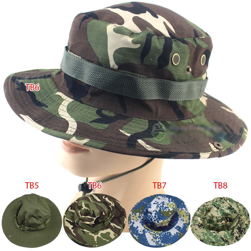 Mũ tai bèo nón nguỵ trang rằn ri 4 màu