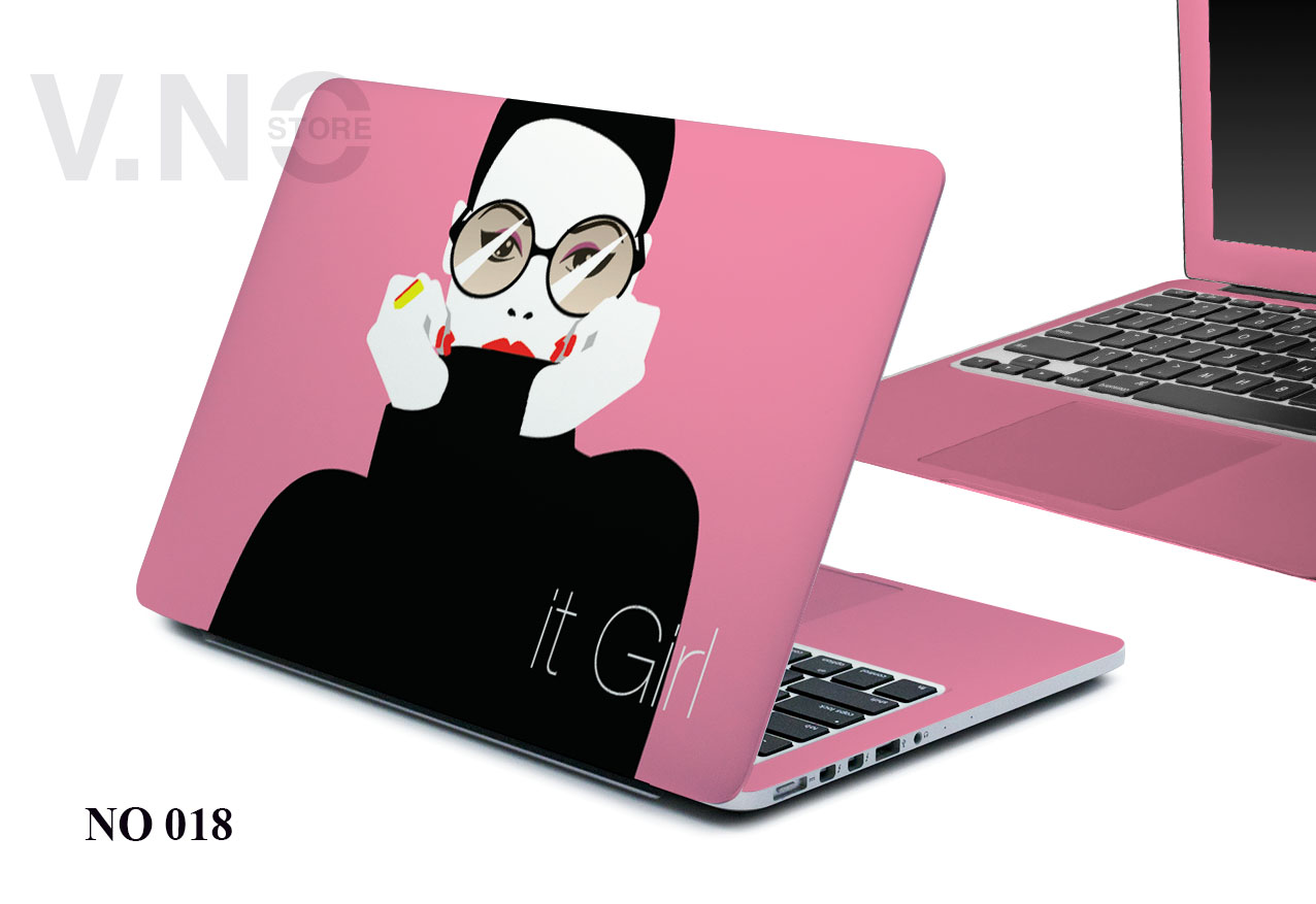 [HCM]Miếng dán laptop V.NO SKIN LADY cho các dòng máy dell/asus/acer/macbook/. . .