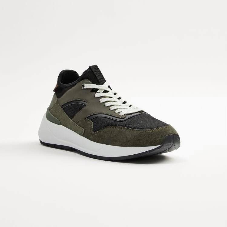 Giày thể thao nam zara sneaker chính hãng màu rêu