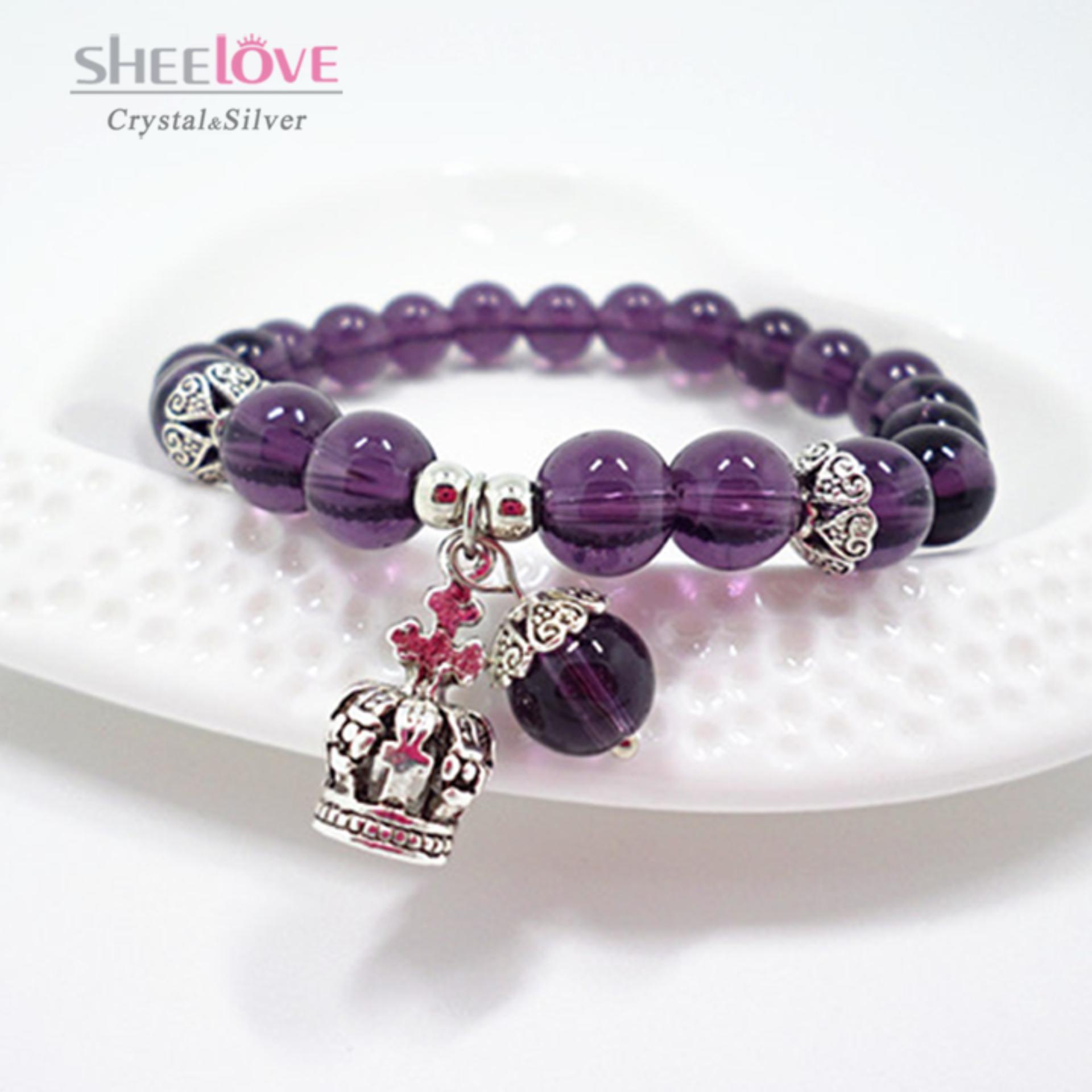 [HCM]Vòng tay Nữ lắc tay phong thủy Giá sỉ thạch anh mã não Vương miện mắt mèo may mắn thời trang Mẫu mới nhất Phụ kiện Đồng hồ