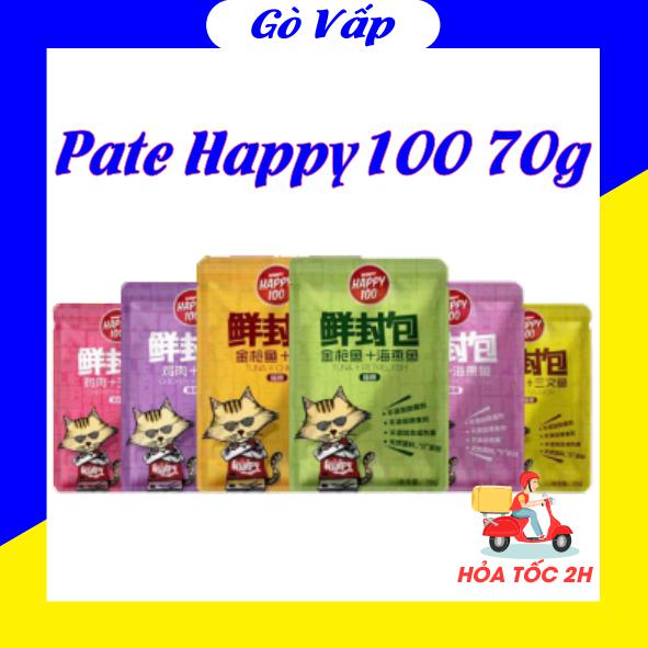 Pate wanpy happy100 gói 70g - thức ăn ướt cho mèo