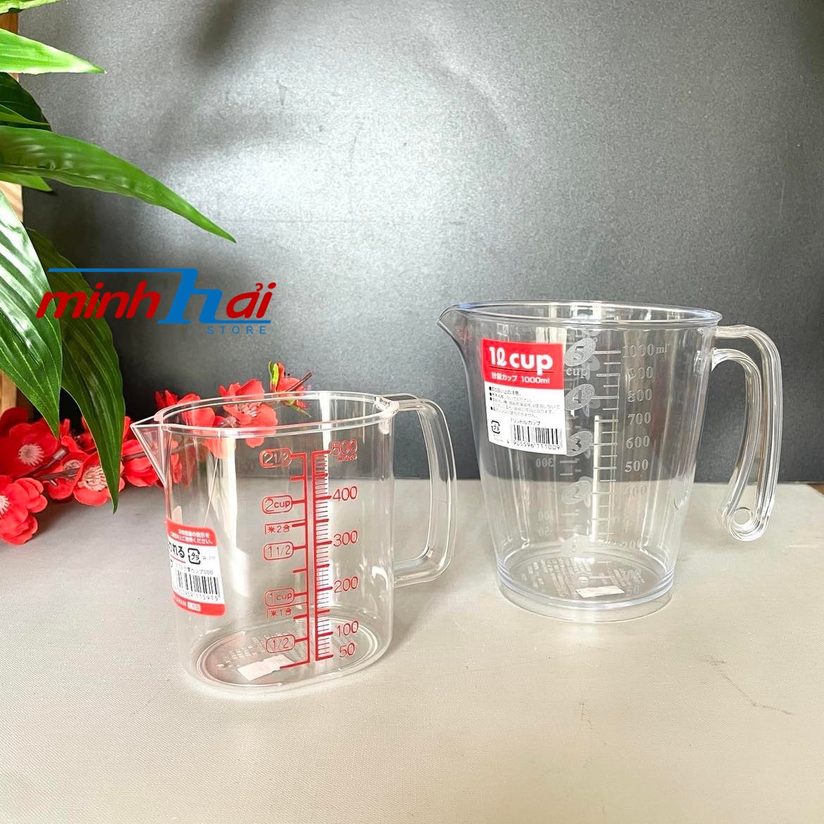 Ca đong định lượng pha chế - xuất sứ nhật bản - nhiều size 500ml, 1 lit . nhựa bóng đẹp, vạch định lương rõ nét