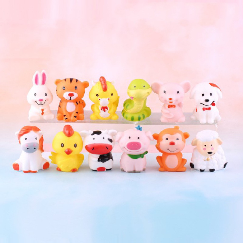 Bộ tượng 12 con giáp - Trang trí bánh sinh nhật bánh kem