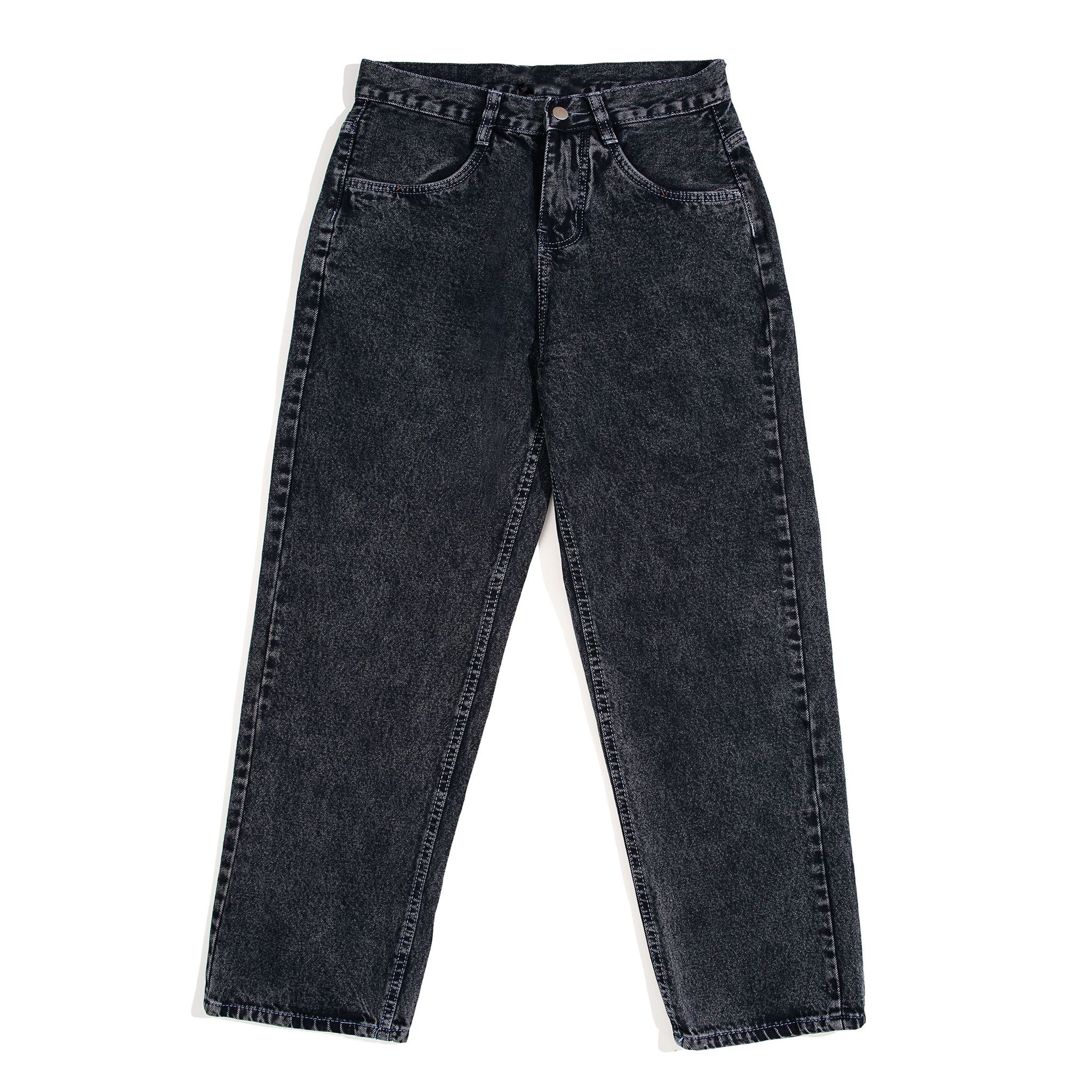 Quần ff dark wash baggy jeans