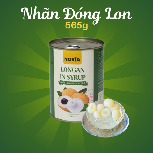 Nhãn ngâm nước đường Novia 565g