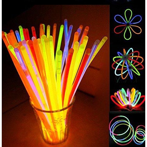 Hộp gồm 100 que phát sáng - dạ quang vào ban đêm - Light Stick