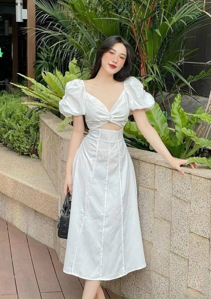 Đầm Nữ Dự Tiệc Phối Ngọc Trai Sang Chảnh Quyến Rũ Thời Trang HARI
