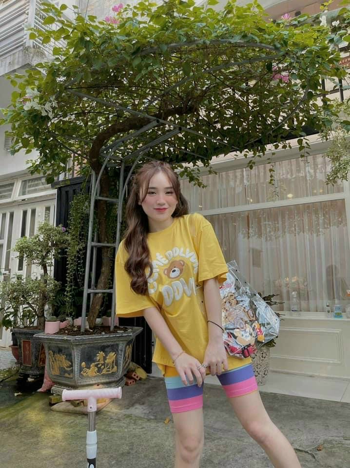 FREESHIP- Đồ Bộ lửng sắc màu áo cotton, quần len borip co giãn 4 chiều + ảnh thật