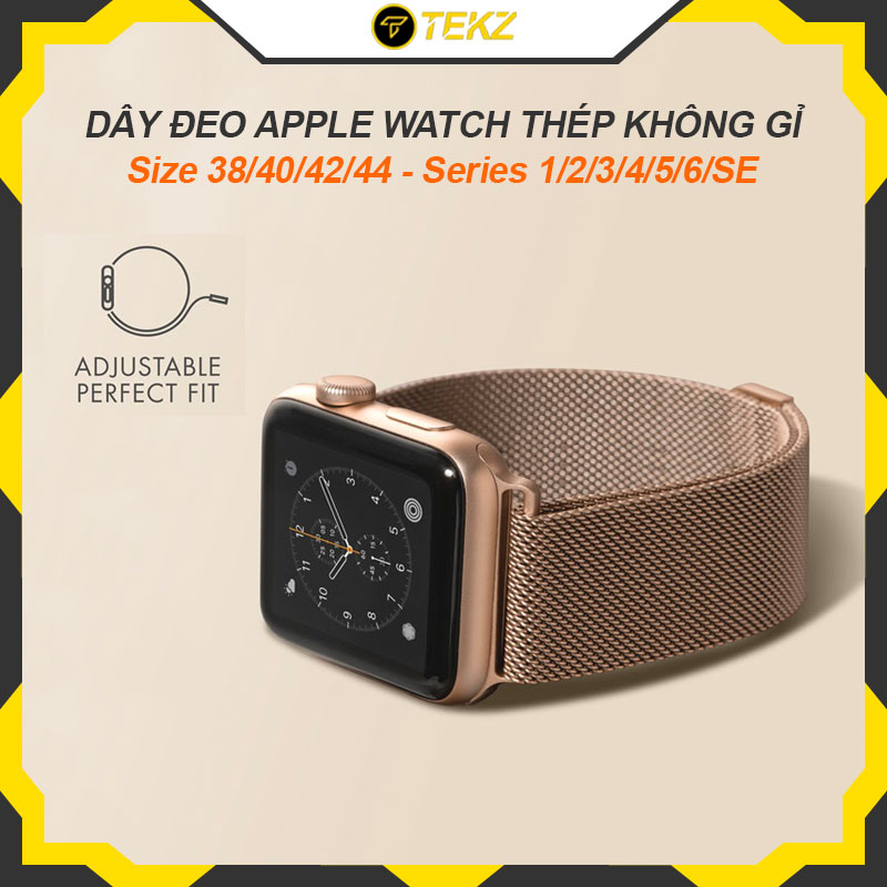 [HCM]Dây Đeo Apple Watch Thép Không Gỉ Khóa Nam Châm dành Cho Apple Watch Series 7/6/SE/5/4/3/2/1