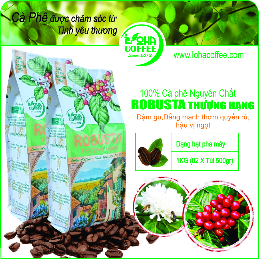 Cà phê nguyen chất pha phin gu đậm đà, đắng mạnh-Huơng thơm quyến rủ - Loha Coffee -cà phê bột pha phin truyền thống