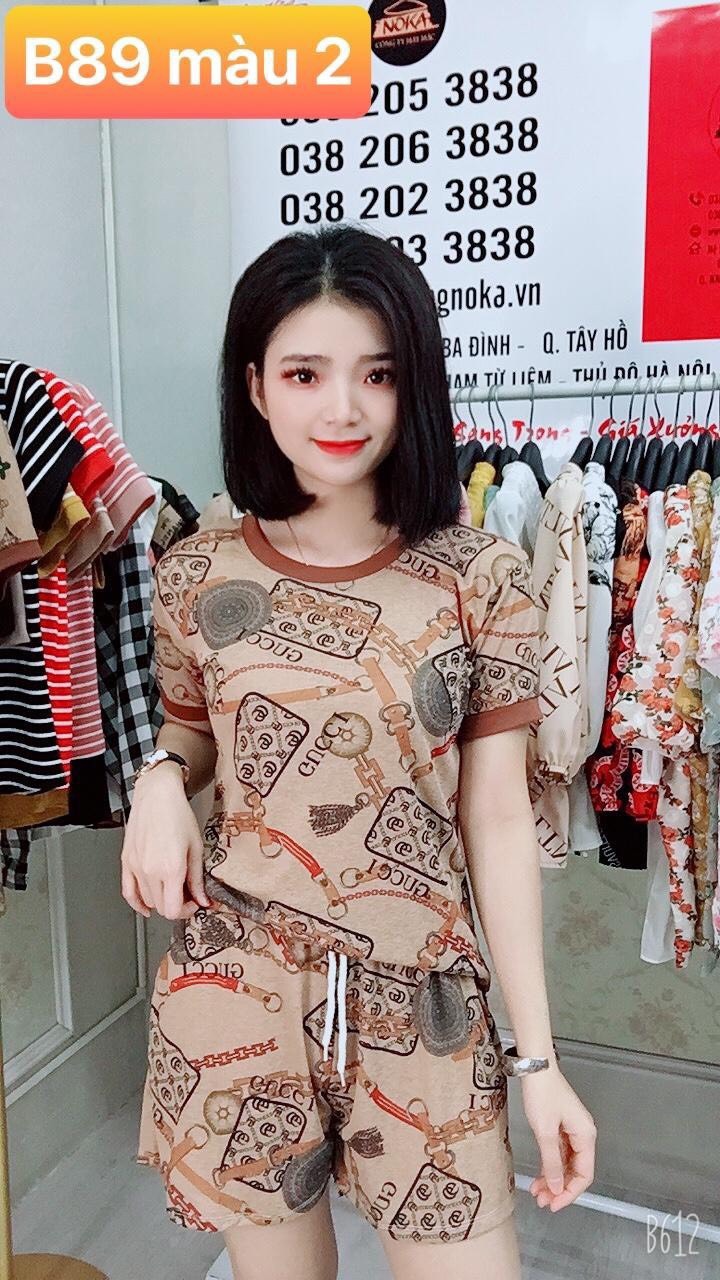 Bộ mặc nhà nữ - Bộ đồ nữ cộc tay