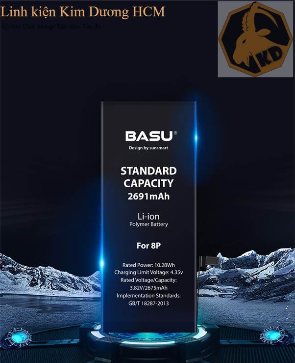 Pin basu chính hãng dành cho ip 5 / 5s/ 5se/ 6/ 6plus/ 6s/ 6sp/ 7/ 7plus / 8/ 8plus/ x, dung lượng chuẩn . tiêu chuẩn eu.