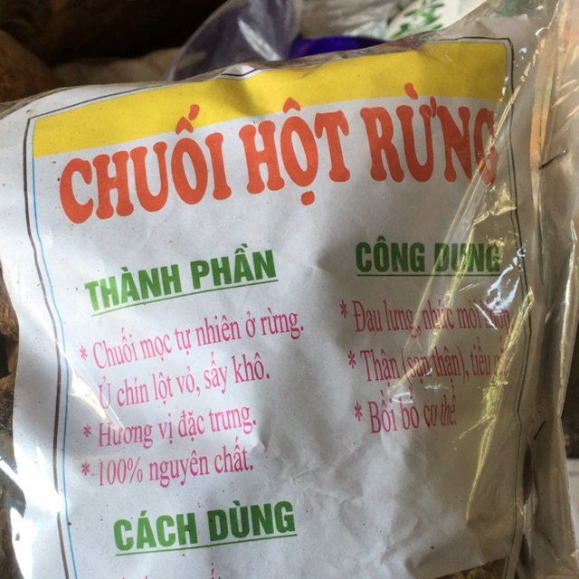 Chuối hột rừng tây bắc tách vỏ - gói 1 kg
