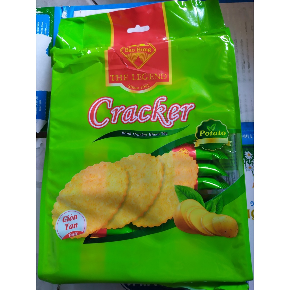 03 góiBánh Cracker khoai tây siêu siêu ròn tan ăn là nghiền gói to 230g