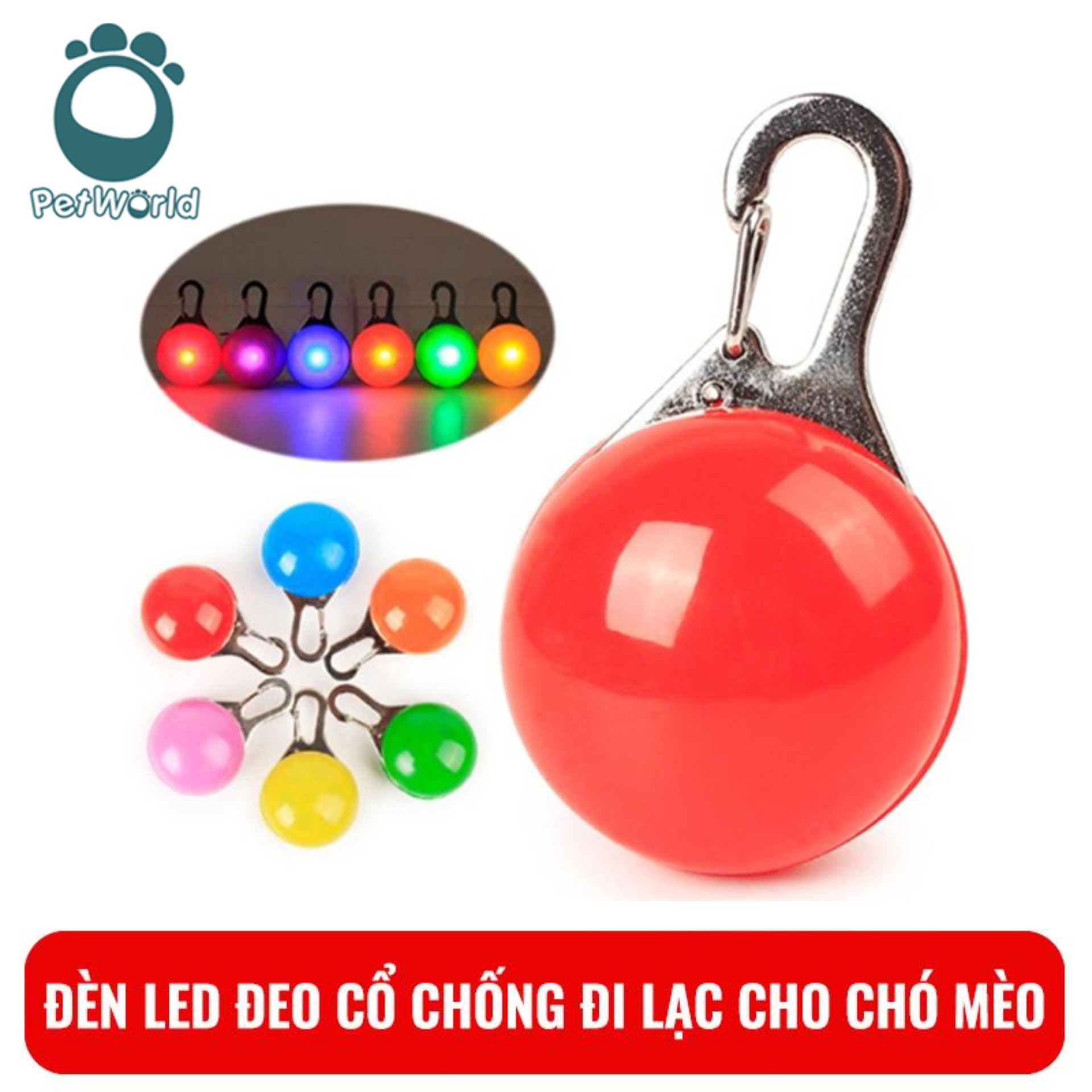 Đèn Led đeo cổ chống đi lạc Kún Miu cho chó mèo, đèn đeo cổ phát sáng cho chó