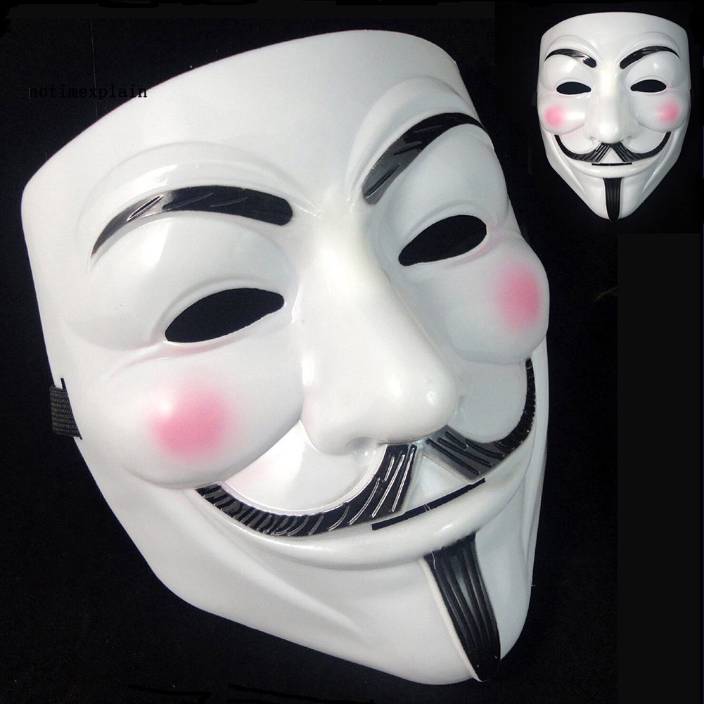 Mặt nạ hacker vô danh V for Vendetta đạo cụ tiệc Halloween hot trend 2022