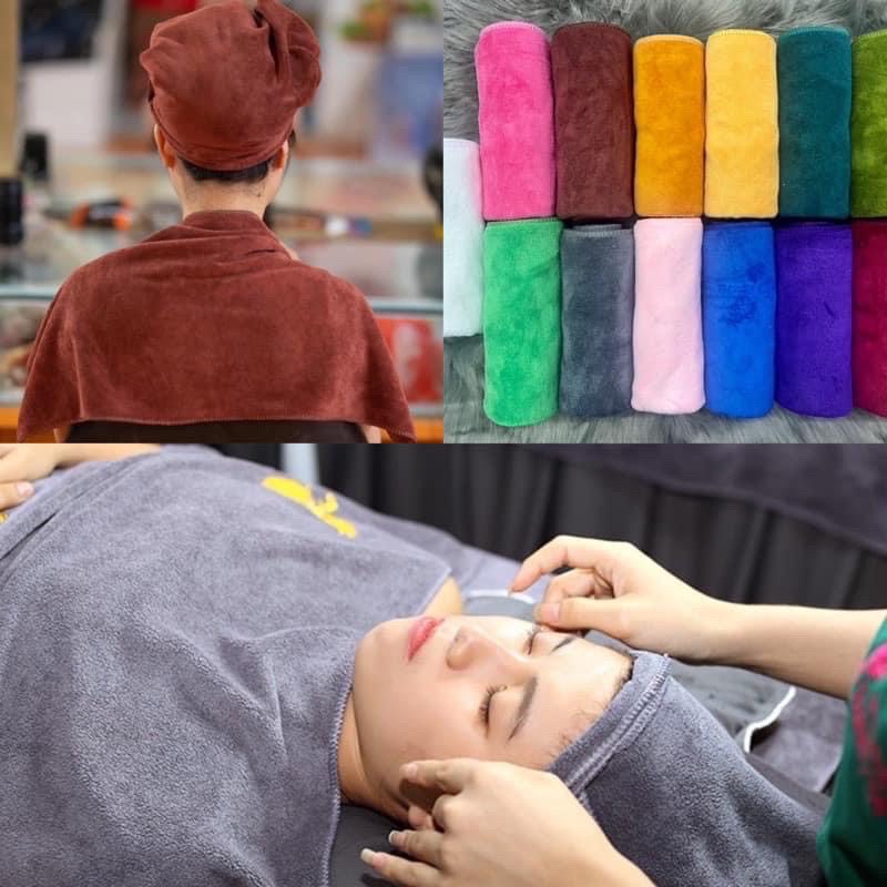 Khăn gội đầu spa, dưỡng sinh khăn quấn đầu kt 35x75