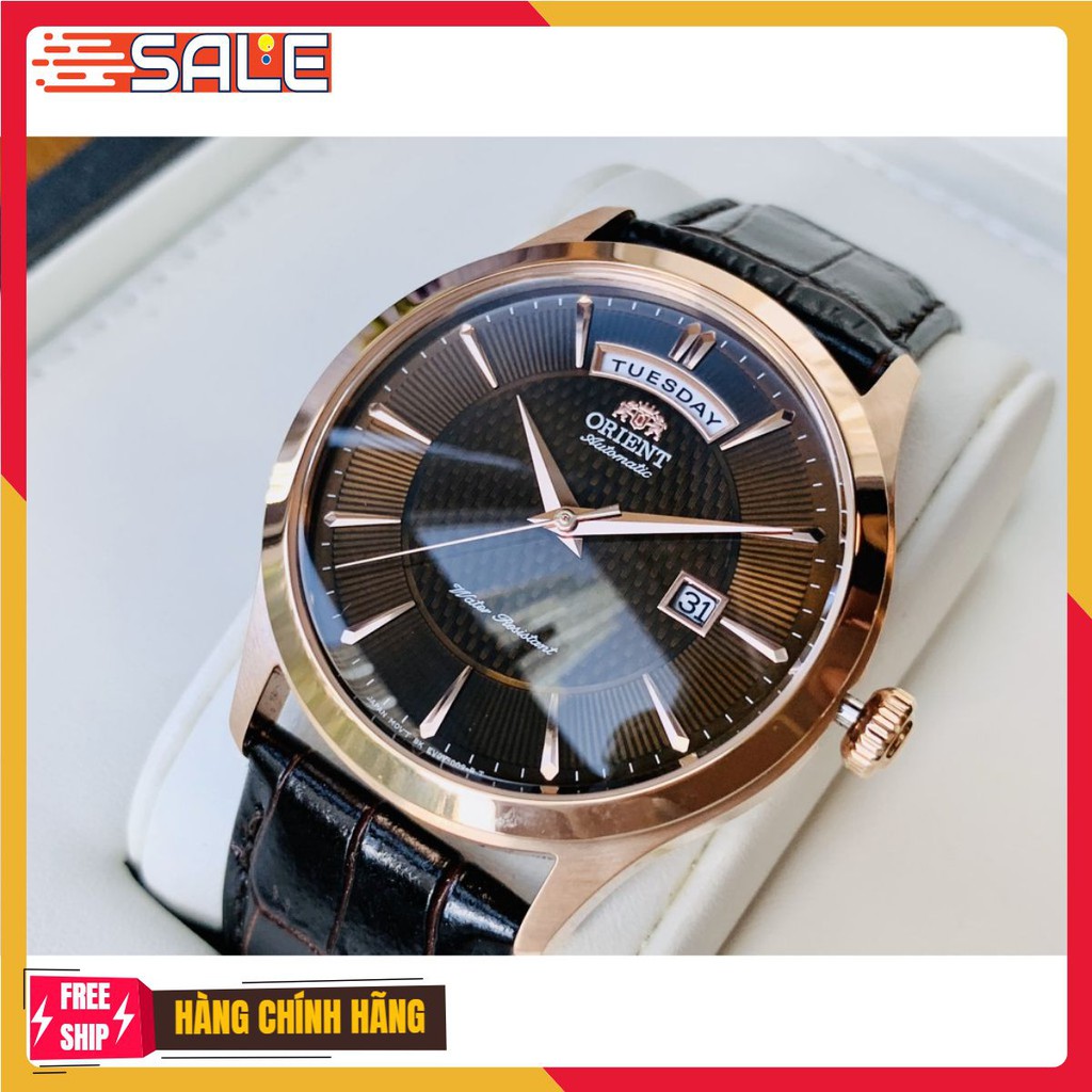 Đồng hồ nam orient automatic fev0v002th màu cà phê cực đẹp
