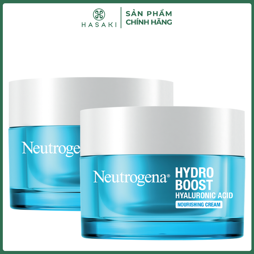 Combo 2 Kem Dưỡng Ẩm Neutrogena Cấp Nước Cho Da Khô 50g Hydro Boost Hyaluronic Acid Nourishing Cream Hasaki Sản Phẩm Chính Hãng