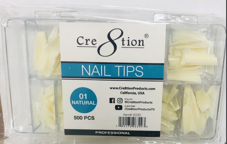 Hộp móng tip hình thang 01 hãng cre8tion