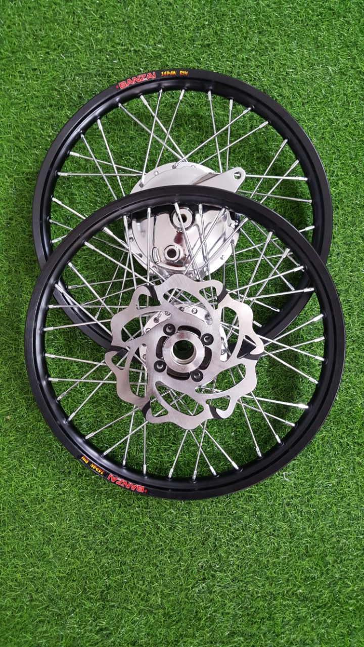 bánh căm dành cho exciter 2006 đến 2010 và Sirius Jupiter 1 thắng đĩa trước thắng đùm sau lắp như zin không cần chế #0031