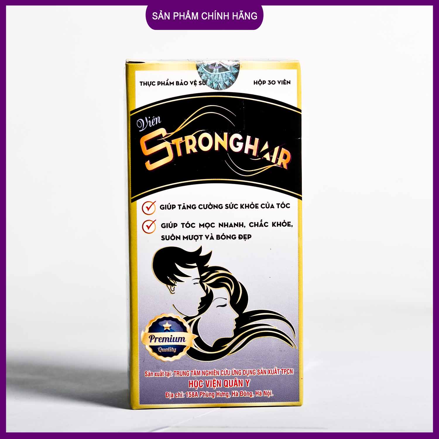 Viên uống mọc tóc Strong Hair Học Viện Quân Y 30 Viên giúp mọc nhanh, giảm rụng tóc, hỗ trợ làm đen tóc, giúp tóc mền mượt chắc khỏe