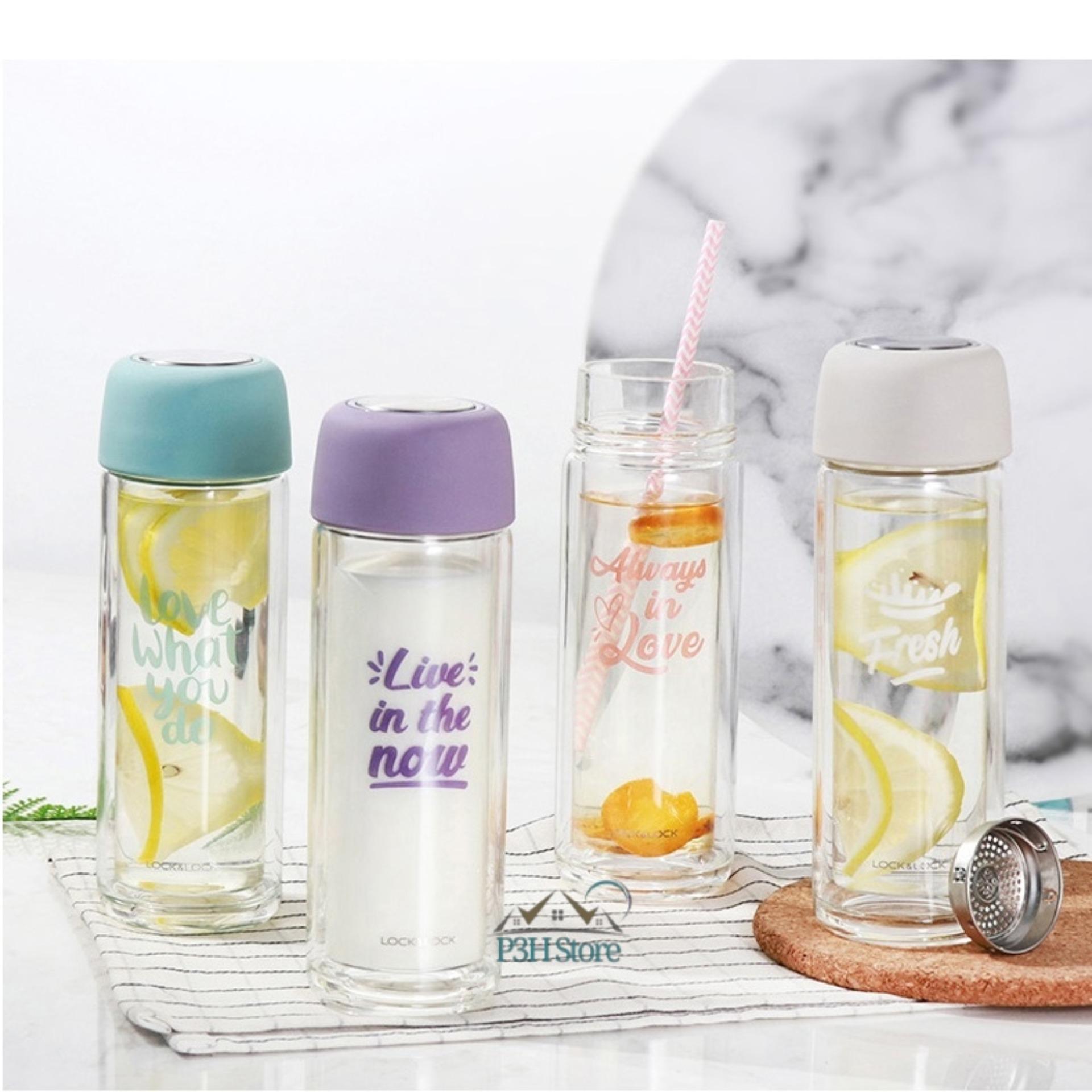 Bình thủy tinh chịu nhiệt 2 lớp Lock&Lock dung tích 300ml LLG628