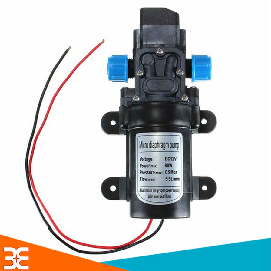 Máy bơm cao áp 12v 80w 0.9mpa 5.5l/min
